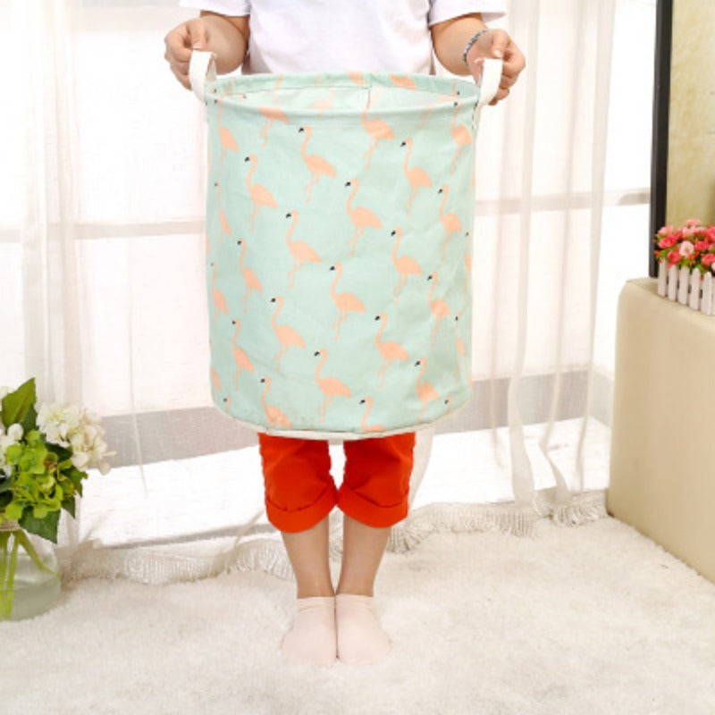 Wholesale Cotton and Linen Large Capacity Foldable Storage Baskets
